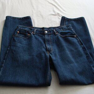 LEVI's 550 Medium-Dark Wash Straight Leg Jeans Sz 34 x 34 (32.5 Inseam)